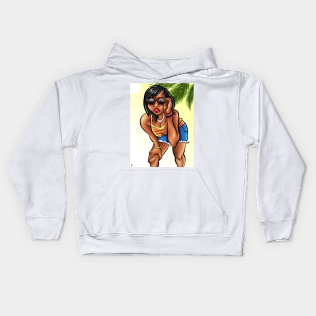 GTA Chick Kids Hoodie by aliyahart